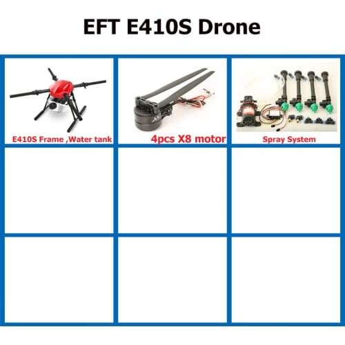 EFT New upgrade E410S 1393mm Wheelbase Flight Platform Waterproof Agricultural Spraying Drone 10L
