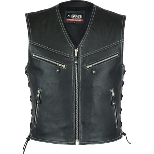 FIRSTTRY Men's Leather Vests