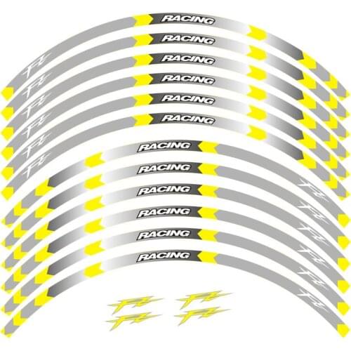 Hot sell 8 Style Motorcycle Wheel Tire Rim Stickers 17inch wheel For Yamaha FZ1 FZ6 FZ-07 FZ8 FZ-09 FZ-10 FZS1000 FAZER