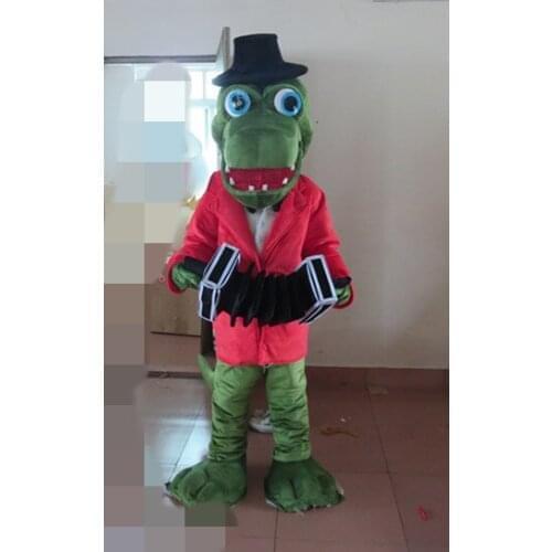 Hot Sale Crocodile Alligator Plush Mascot Costume Adult Size Fancy Dress Suit