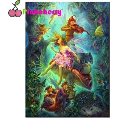 Fairy 5d diy diamond painting New,5d Diamond mosaic full square Round diamond embroidery Musician Girls 2021 Best gift,k654