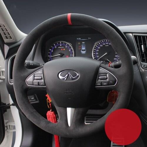 For Infiniti Q50L Q70 FX35 EX25 G37 QX50 DIY custom leather car special steering wheel cover