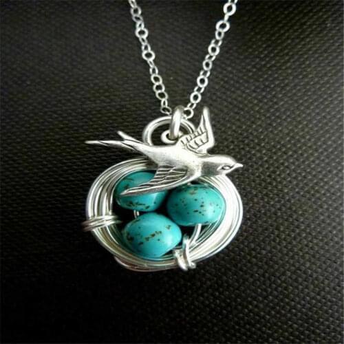 Personality Creative Swallow Homing Three-Color Pendant Necklace Simple Versatile Pendant Necklace Party Jewelry