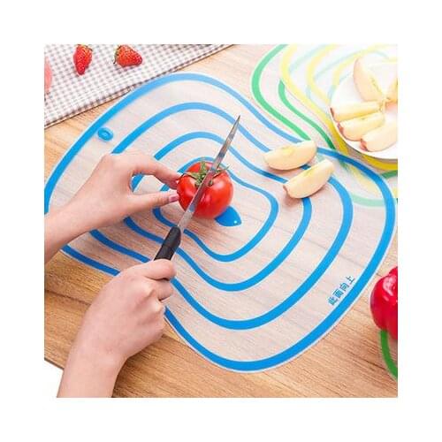 Frosted transparent cutting board kitchen rolling panel anti-wear and non-slip large creative plastic cutting board
