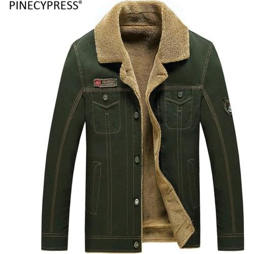 100% Cotton Man Flight Coat Ziper Fashion Fleece Thick Jacket Soldier Bomber Aviator Military Army Green Cotton-padded Men Coats