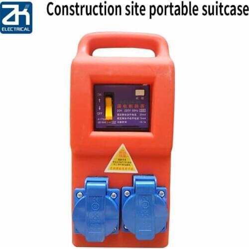 Rain-proof Construction Site Temporary Move Portable Small Electric Box 220v Electric Leakage Five Orifice Panel Socket Defence