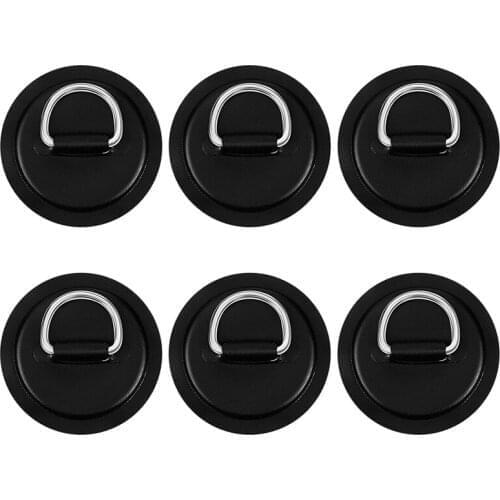 New-6Pcs D-Ring Patch Inflatable Boat D-Ring Patch D-Ring Pad for Inflatable Boat Kayak Canoe Deck Accessories