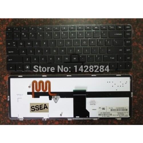 SSEA Hot sale New US Keyboard For HP DM4 DM4-1000 DM4-2000 DV5-2000 DV5-2100 with frame with backlit