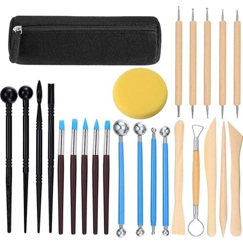 Polymer Clay Tools, 25 Pcs Clay Sculpting Tools, Modeling Clay Tools Set, Pottery Carving Tool for Engraving, Embossing