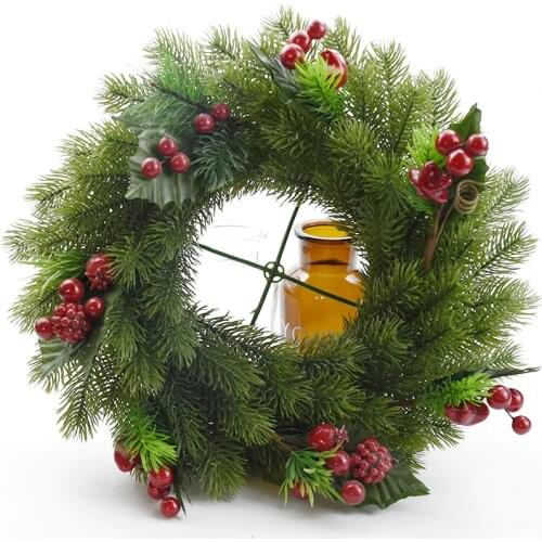 Christmas Wreath Decorative Flowers Wedding Decorations for Home Wall Pendant Bridal Accessories Clearance Artificial Plants