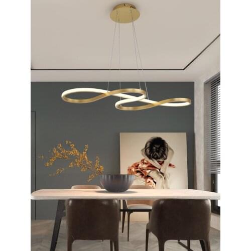 Modern Chandeliers for the Dining Kitchen Living Room White Hanging Pendant Lamps Led Simple Suspension Luminaire Design