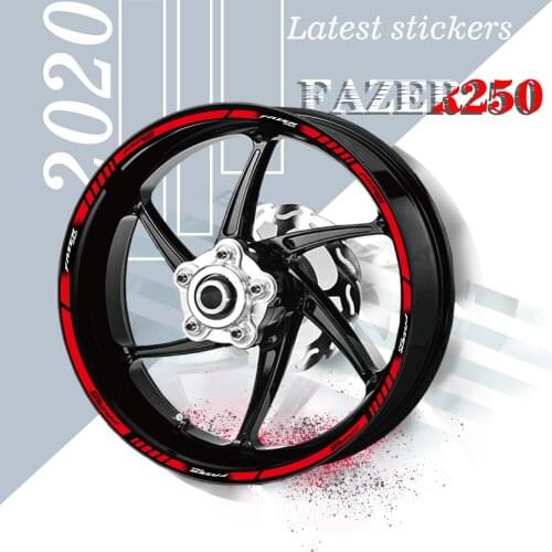Motorcycle Reflective sticker Moto Wheel decals Tire Rim Stickers For YAMAHA FAZER 250 fazer 250