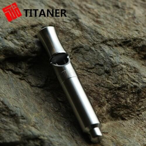 Outdoor Camping Men Titanium Alloy Whistle Emergency Life-saving Pipe Rescue Survival Tool High Frequency Sound 120db Travel Kit