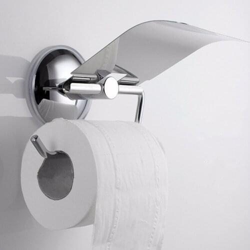 Bathroom Toilet Roll Paper Holder Vacuum Suction Cup Stainless Steel Wall Mount M08