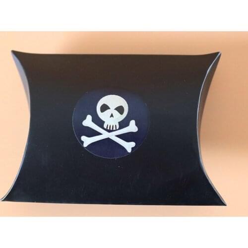 Halloween Party Supplies 12pcs Candy Gift Box & Bag Kraft Paper Pillow Shape Gift Boxes Pie Party Bags Eco Friendly Packaging