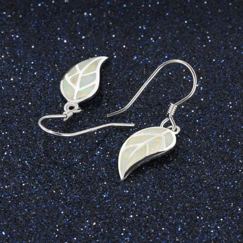 S925 sterling s-ilver leaf earrings women wedding jewelry fashion gifts
