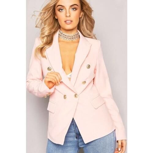 Ladies Blazer Long Sleeve Blaser Women Suit jacket Female Feminine Blazer Femme Pink White Black Blazer Autumn Spring