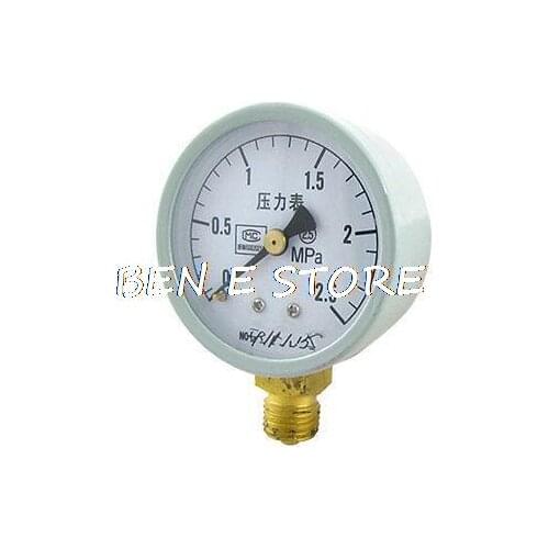 1 Pc 2.5MPa Round Dial Gaseous Air Water Pressure Gauge Free Shipping