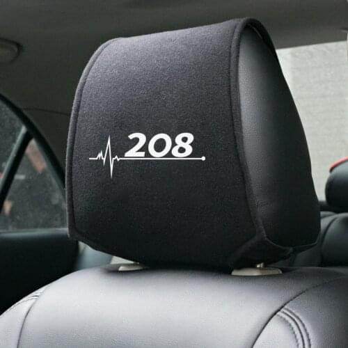 1PCS Car seat headrest cover for Peugeot 208 Accessories Car Styling