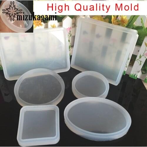 1pcs UV Resin Jewelry Liquid Silicone Mold Round Square Oval Shape Resin Charms Mold For DIY Intersperse Decorate Making Jewelry
