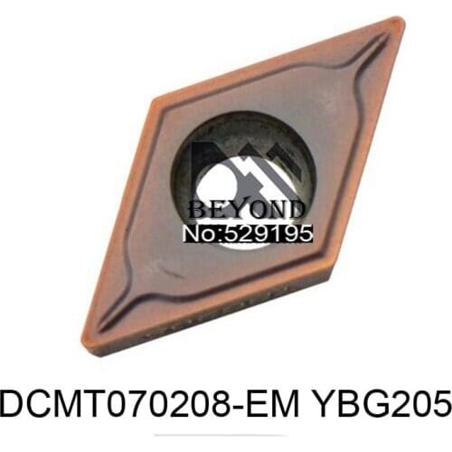 Original DCMT070208-EM YBG205 DCMT 070208 Carbide Inserts Lathe Cutter Tools Turning Tools CNC 10pcs Tool utensili tornio