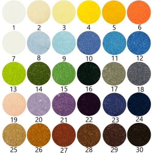 30 Assorted Colors Latch Pre Cut Wool Yarn Set for Tapestry Knotted Rug Making U7ED