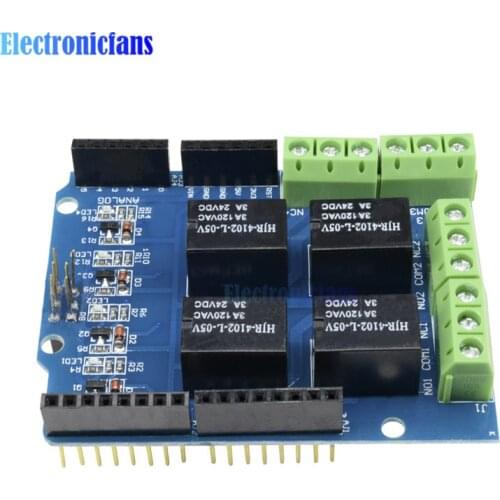 5V 4 Four Channel Module Relay Shield Interface For Arduino Signal Control Power Expansion Drive Board DC 3.3v 5v Red Indicator