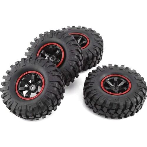 4Pcs 1.9 Inch 96mm 1/10 Scale Tires with Wheel Rim for 1/10 SCX10 Tamiya CC01 D90 CC01 RC Rock Crawler Parts