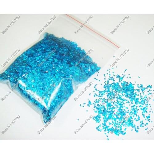 50gram 1MM Laser Light Blue Dazzling Holographic Diamond Glitter Paillette Spangles Shape for Nail Art Decoration Glitter Crafts