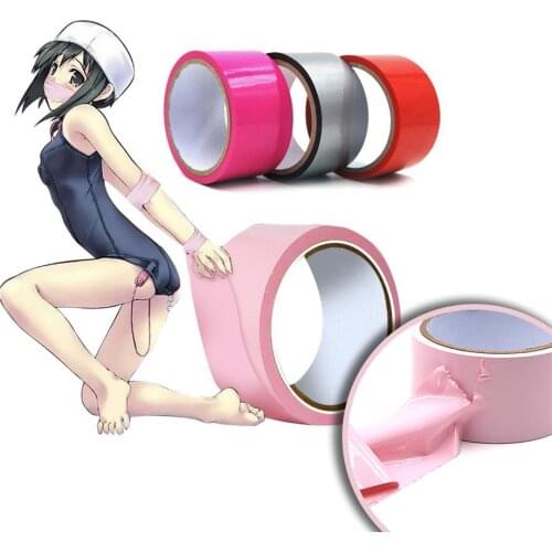 Adult Games Non-adhesive Duct Tape Elastic Sticky Bondage Binding Tape Tied Fetish Restraint Belt BDSM Tape Sex Toys for Couples