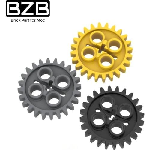 BZB MOC 3648 24 Tooth Gear Creative High-tech Building Block Model Kids Toy DIY Brick Parts Best Gifts