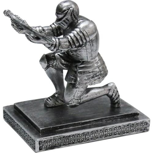 Executive Knight Pen Holder Armor Hero Pen Stationery Resin Display Supplies Office Stationery Desk Storage Accessories