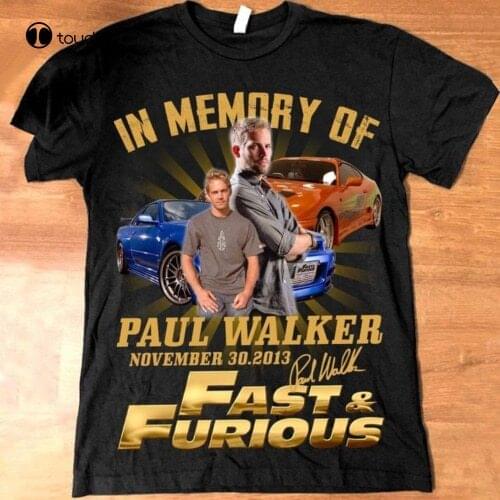 Paul Walker Fast & Furious Car Racing Retro Unisex T-Shirt Cotton Size S-3Xl Tee Shirt