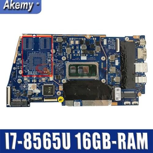 UX431FA/FN Laptop Motherboard For ASUS ZenBook-14 UX431FA UX431FN UX431F Original Mainboard 16GB-RAM I7-8565U GM test full 100