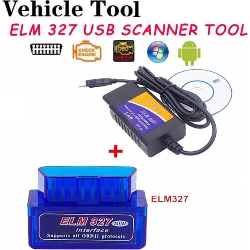 Super MINI ELM327 V2.1 Bluetooth + ELM327 USB Diagnostic Tool ELM 327 Bluetooth OBD ELM327 V2.1 USB Interface and With Brake Pen