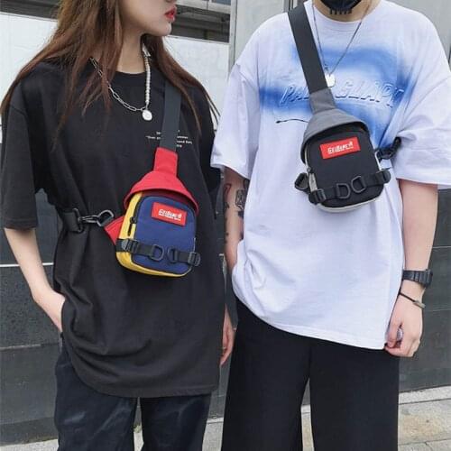 Multi-Function Chest Bag Men Shoulder Belt Crossbody Pouch High-Capacity Travel Backpack Nylon Messenger Bags Boy Phone Pocuh