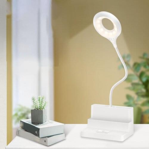Multifunctional Pen Holder LED Rechargeable USB Pencil Box Lamp Child Student Bedroom Desk Reading Light Makeup Hrush Organizer