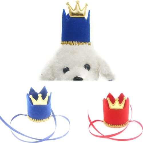 Fashion Dog Birthday Hat Decorative Crown Shiny Dog Hat Pet Headband Pet Headwear For Dogs Cats Christmas Party Pets Accessories