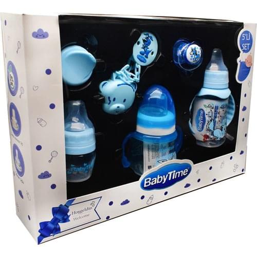 Baby Time 5-Piece Bottle and Pacifier Set