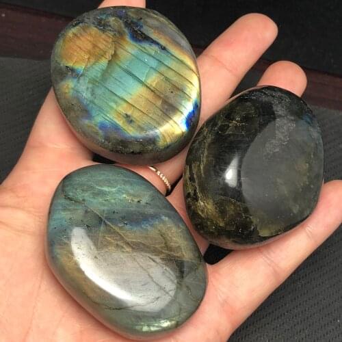 Natural Crystal Moonstone Raw Gemstone Ornament Polished Quartz Labradorite Handicraft Fish Tank Decorating Stone Healing Stone