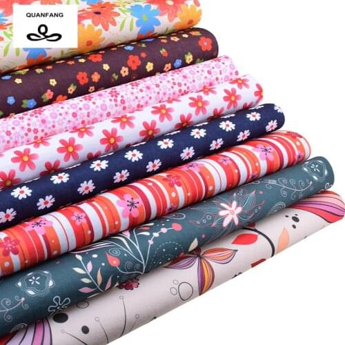 QUANFANG New 100% Polyester Floral Felt Fabric,Printed Polyester NonWoven Felt Cloth,For Home Decoration Or Sewing Dolls&Crafts