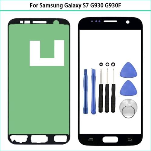 New Touchscree For Samsung Galaxy S7 G930 G930F G930FD Touch Screen LCD Front Outer Glass Panel Lens Replacement Adhesive +Tools