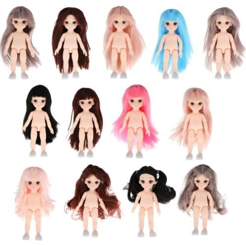 Lovely 13 Ball Jointed 1/12 BJD Doll Body With Shoes Kids Toys DIY Parts