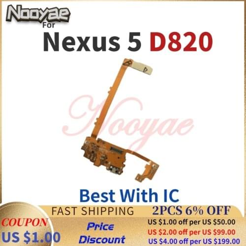 For LG D820 Micro Charging Port Connector For Nexus 5 D820 USB Dock Charger Flex Cable With Mic Microphone Tracking