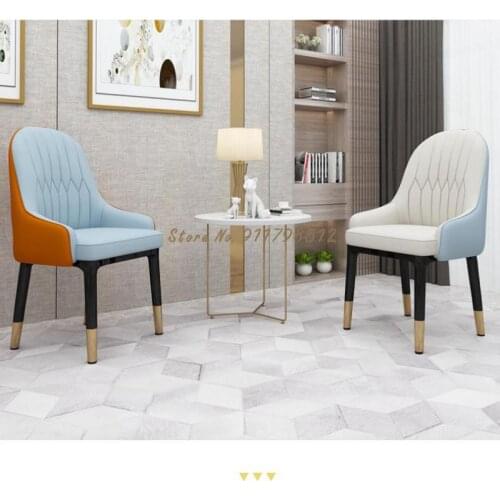 Restaurant backrest chair home computer desk chair makeup chair hotel soft bag negotiation chair comfortable sedentary iron chai