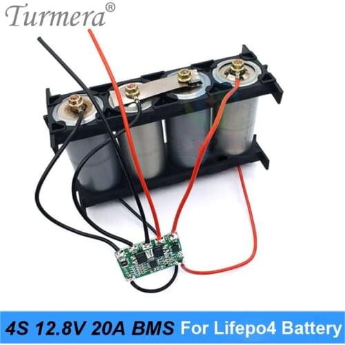Turmera 4S 12.8V 14.4V 20A 32650 32700 Lifepo4 Battery BMS for Replace 12V Lead-Acid or Uninterrupted Power Supply Batteries Use