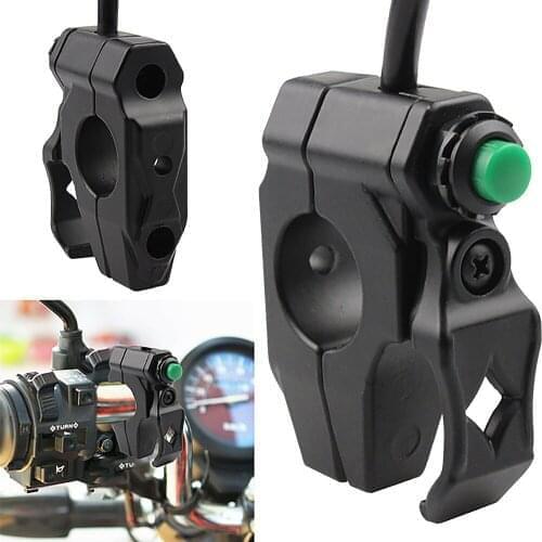 Motorcycle Handlebar Switch 22mm Handlebar Light Switch Aluminum Alloy ON/OFF Push Button Waterproof Headlight Fog Light Switch