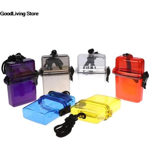 1pcs Scuba Diving Kayaking Container Case & Rope Clip for Money ID Cards License Keys Waterproof Dry Box Gear Accessories