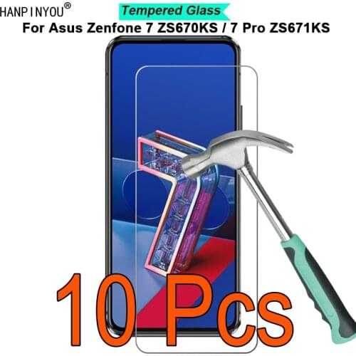 10 Pcs/Lot For Asus Zenfone 7 ZS670KS / 7 Pro ZS671KS 9H Hardness 2.5D Toughened Tempered Glass Film Screen Protector Guard