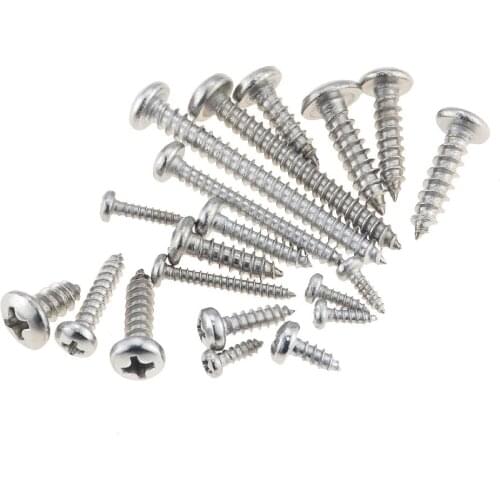 100PCS M1.4*3 3.5 4 5 6 7 7.5 8 8.5 9 Small 304 Stainless Steel Cross Phillips Pan Round Head Self Tapping Screw M1.4x3 M1.4x9